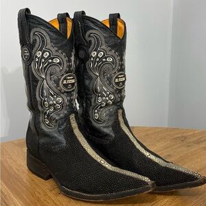 Mr. Western Línea Dorada Authentic Stingray Boots Men’s 8.5